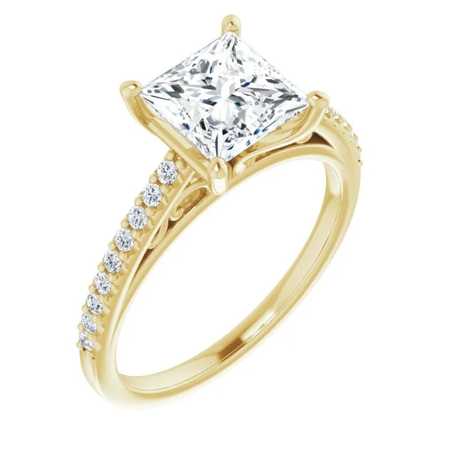 14K Yellow Engagement Ring Mounting