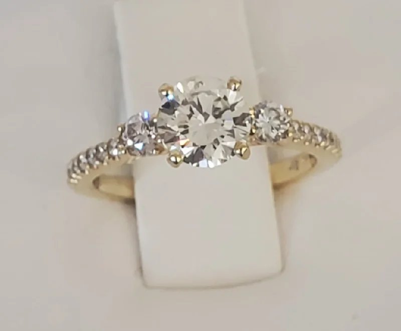 14kt Yellow Gold Diamond Engagement Ring