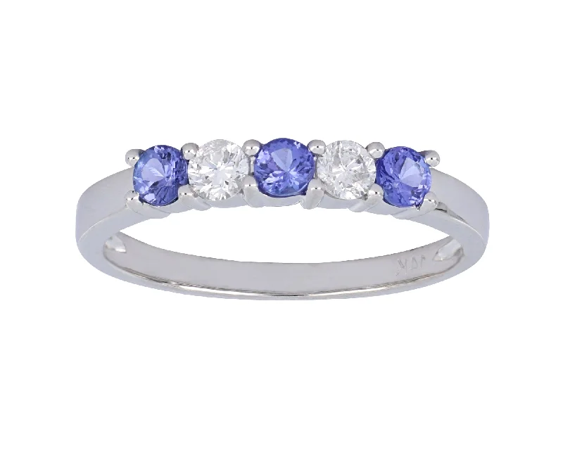 Tanzanite Ladies Ring (Tanzanite 0.35 cts. White Diamond 0.21 cts.)