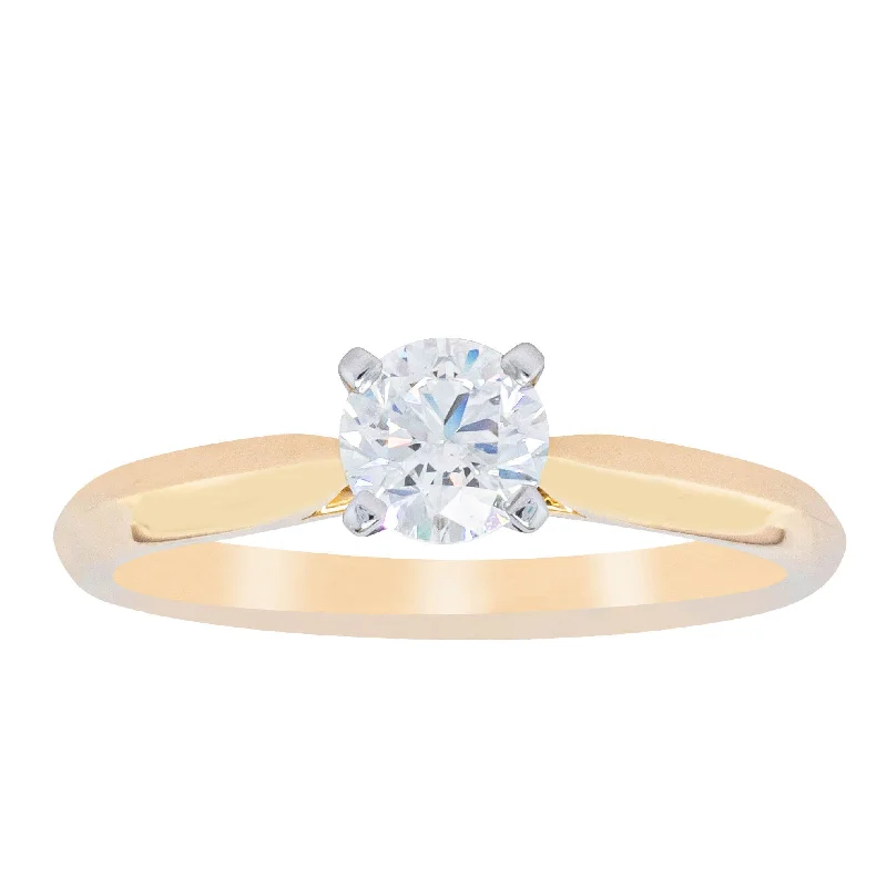 18ct Yellow Gold .46ct Diamond Venetian Ring