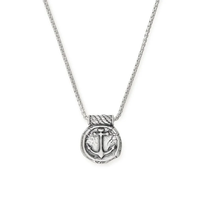 ALEX AND ANI Men's Anchor Necklace