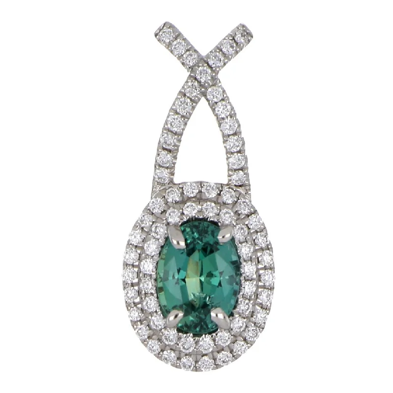 Alexandrite Pendant (Alexandrite 0.59 cts. White Diamond 0.15 cts.)