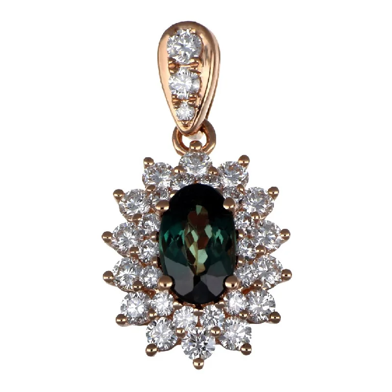 Alexandrite Pendant (Alexandrite 0.88 cts. White Diamond 0.66 cts.)