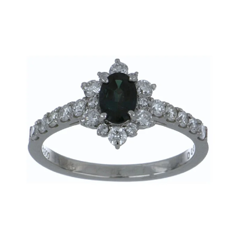 Alexandrite Ring (Alexandrite 0.46 cts. White Diamond 0.5 cts.)