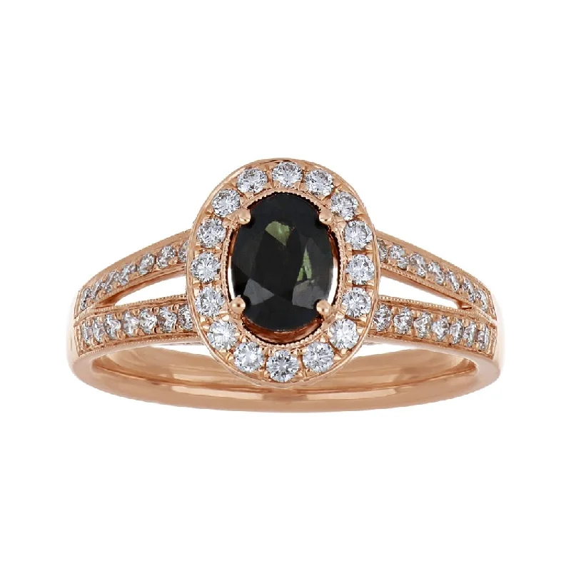 Alexandrite Ring (Alexandrite 0.82 cts. White Diamond 0.61 cts.)