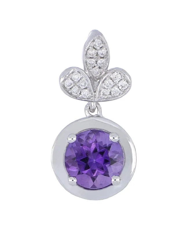 Amethyst Ladies Pendant (Amethyst 0.57 cts. White Diamond 0.05 cts.)