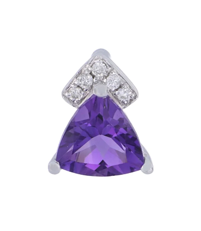 Amethyst Ladies Pendant (Amethyst 0.66 cts. White Diamond 0.24 cts.)