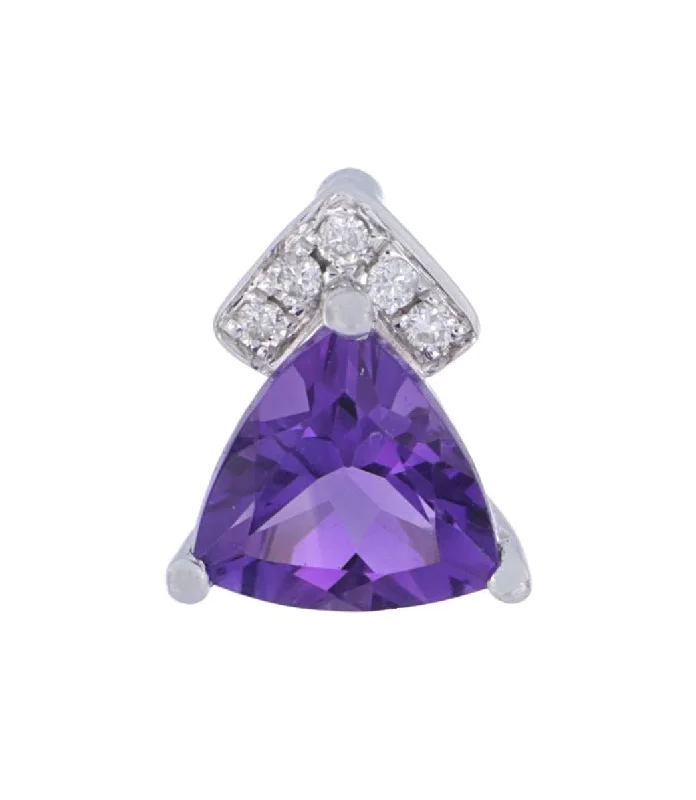 Amethyst Ladies Pendant (Amethyst 0.66 cts. White Diamond 0.24 cts.)