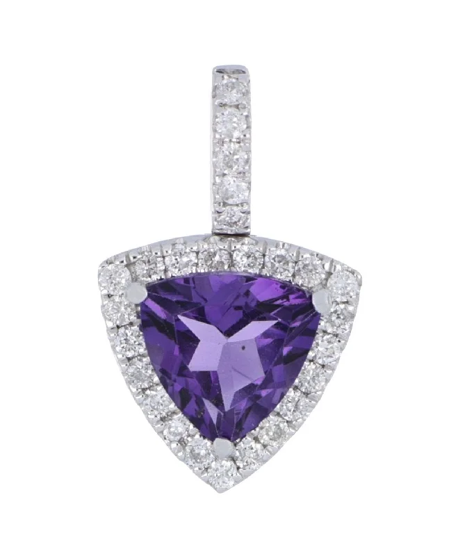 Amethyst Ladies Pendant (Amethyst 0.7 cts. White Diamond 0.13 cts.)