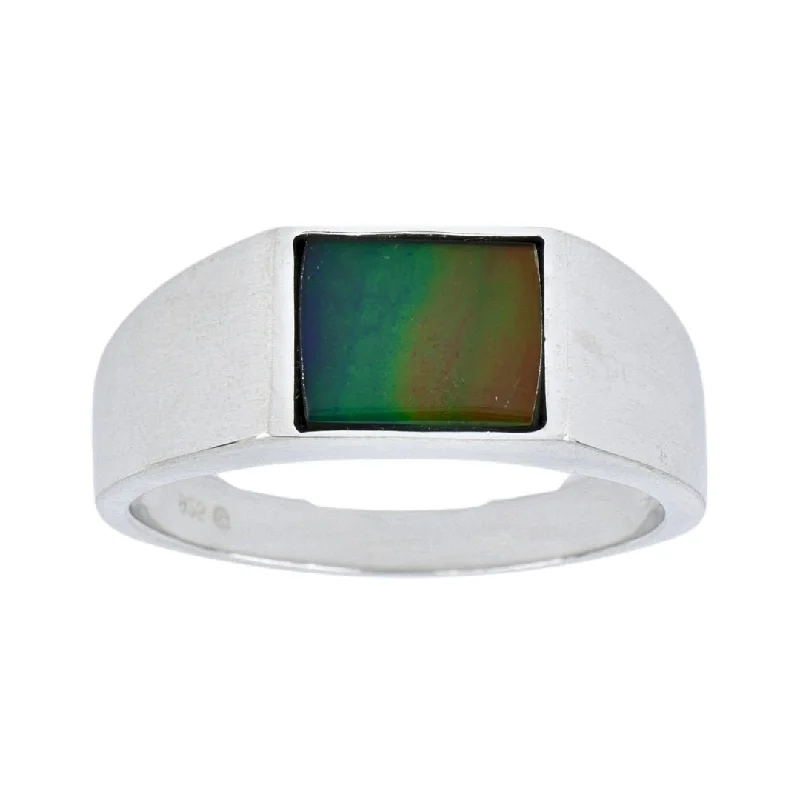 KORITE INTERNATIONAL Ammolite Sterling Silver Men's Ring