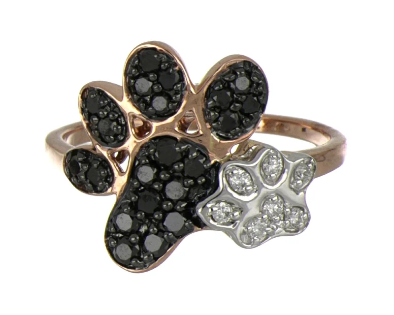 Black Diamond Ladies Ring (Black Diamond 0.5 cts. White Diamond 0.08 cts.)