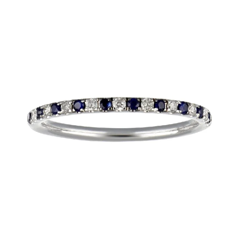 Blue Sapphire Ring (Blue Sapphire 0.15 cts. White Diamond 0.13 cts.)