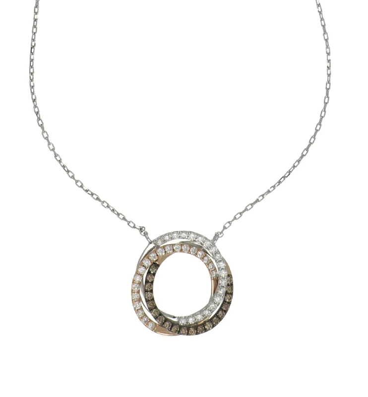 Brown Diamond Ladies Necklace (Brown Diamond 0.26 cts. White Diamond 0.49 cts.)