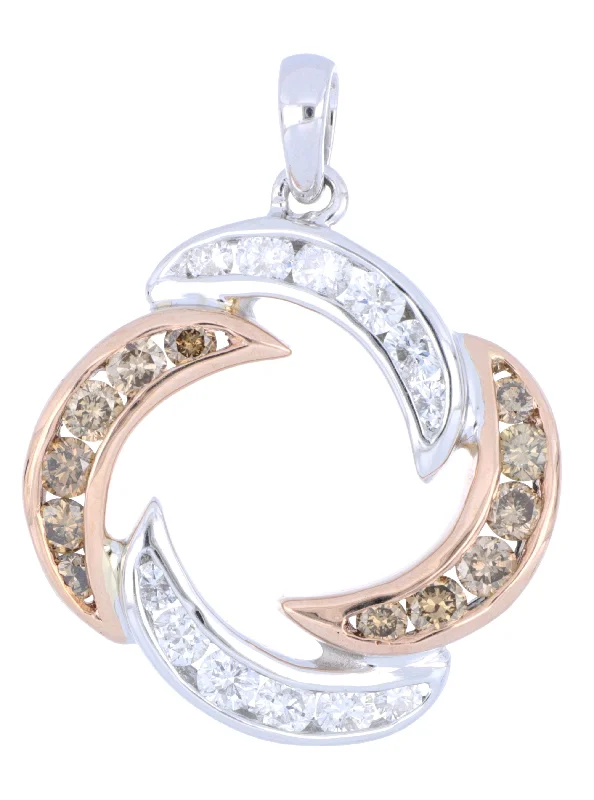 Brown Diamond Ladies Pendant (Brown Diamond 0.54 cts. White Diamond 0.54 cts.)