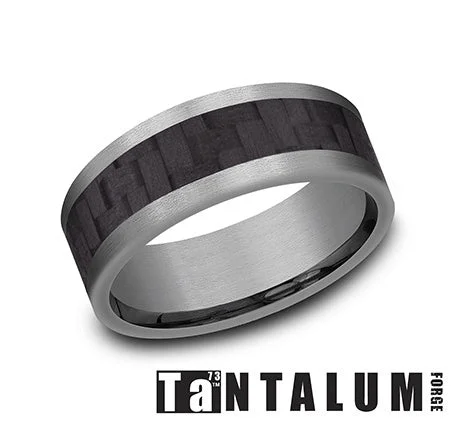 TANTALUM AND CARBON FIBER 8MM BAND