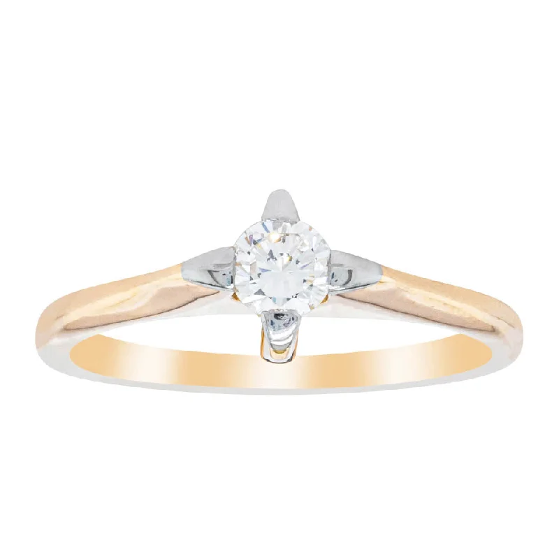 Deja Vu 18ct Yellow Gold & Platinum .26ct Diamond Ring