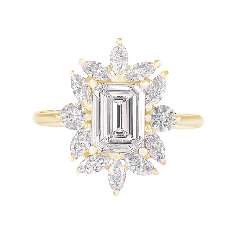 Emerald Cut 1.70 carat Diamond Royal Engagement ring, Charlotte ♥