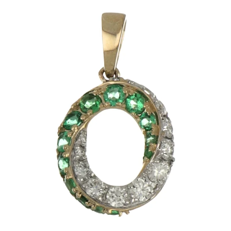 Emerald Pendant (Emerald 0.21 cts. White Diamond 0.24 cts.)