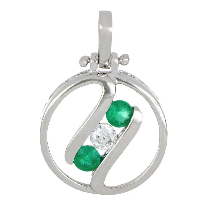 Emerald Pendant (Emerald 0.38 cts. White Diamond 0.22 cts.)