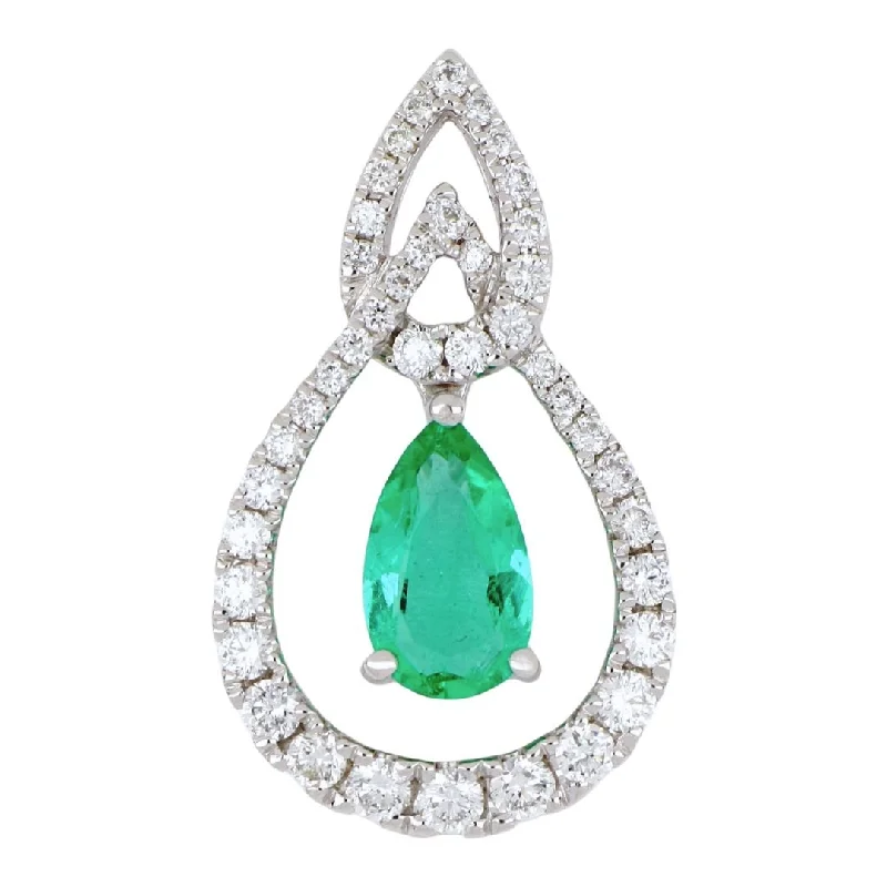 Emerald Pendant (Emerald 0.41 cts. White Diamond 0.29 cts.)