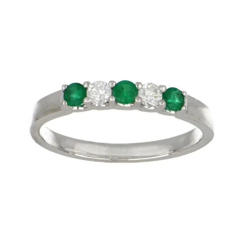 Emerald Ring (Emerald 0.22 cts. White Diamond 0.15 cts.)