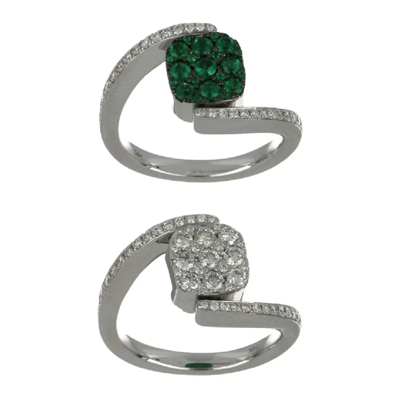 Emerald Ring (Emerald 0.43 cts. White Diamond 0.75 cts.)