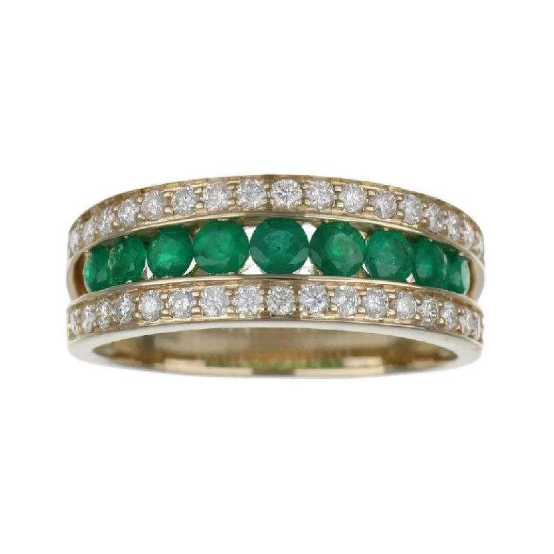 Emerald Ring (Emerald 0.6 cts. White Diamond 0.41 cts.)