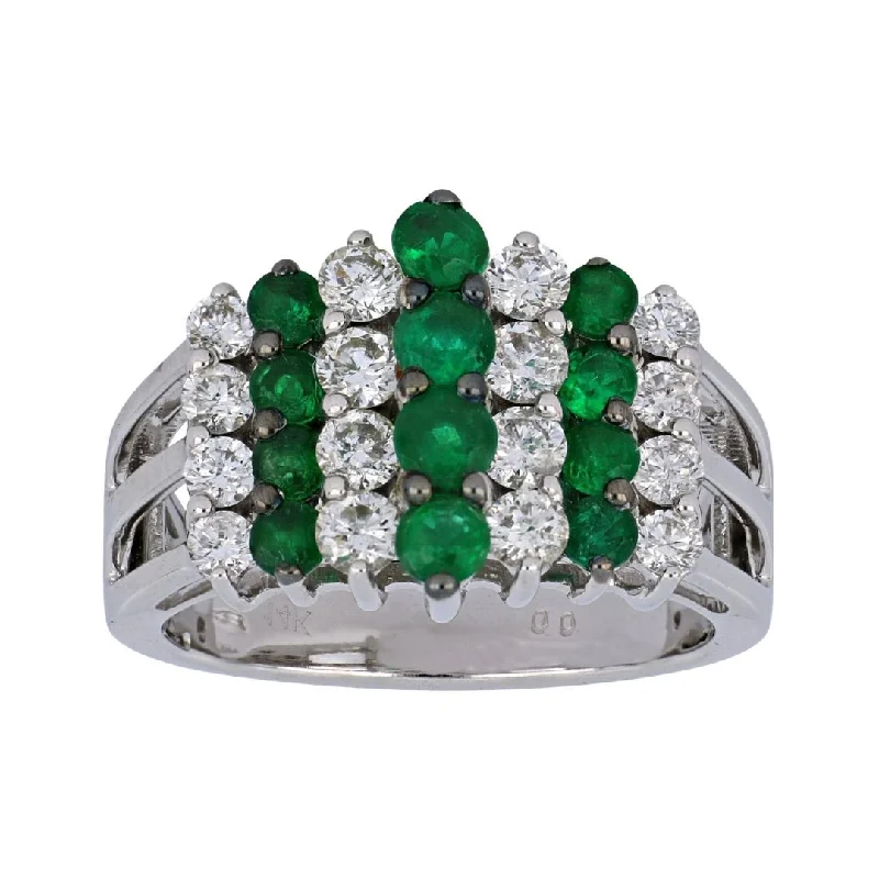 Emerald Ring (Emerald 1.04 cts. White Diamond 0.98 cts.)