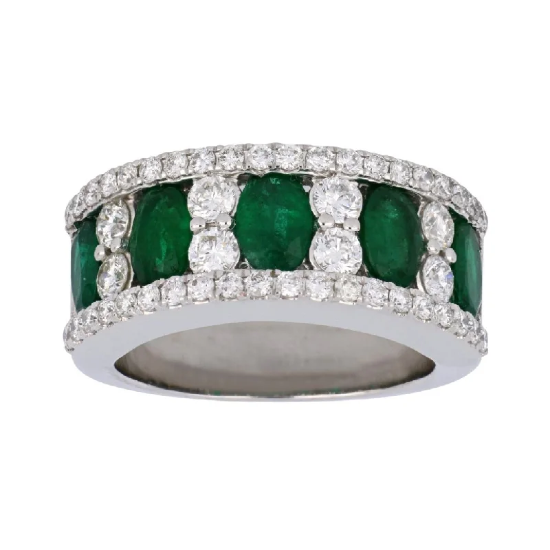 Emerald Ladies Ring (Emerald 1.99 cts. White Diamond 1.14 cts.)