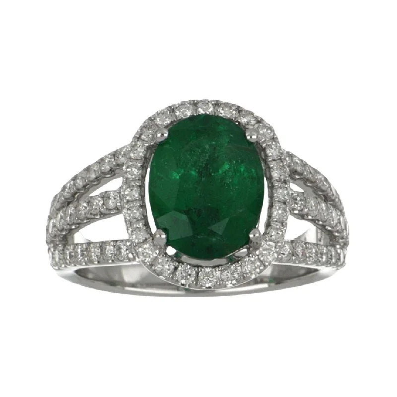 Emerald Ring (Emerald 2.77 cts. White Diamond 0.69 cts)