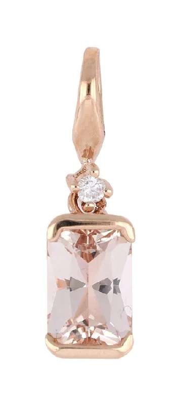 Morganite Ladies Pendant (Morganite 0.82 cts. White Diamond 0.02 cts.)