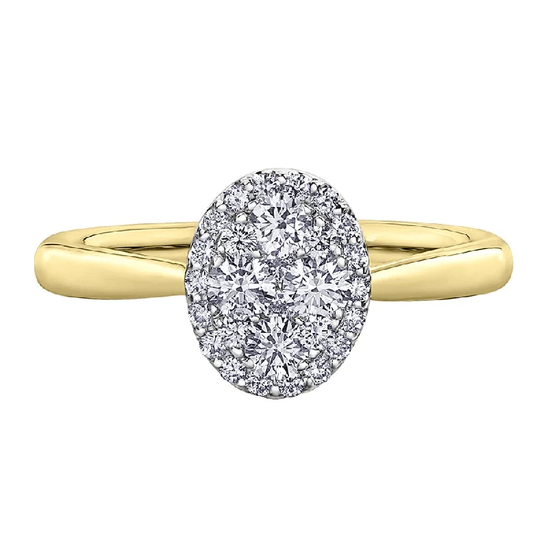 Oval Cluster Canadian Diamond Ring