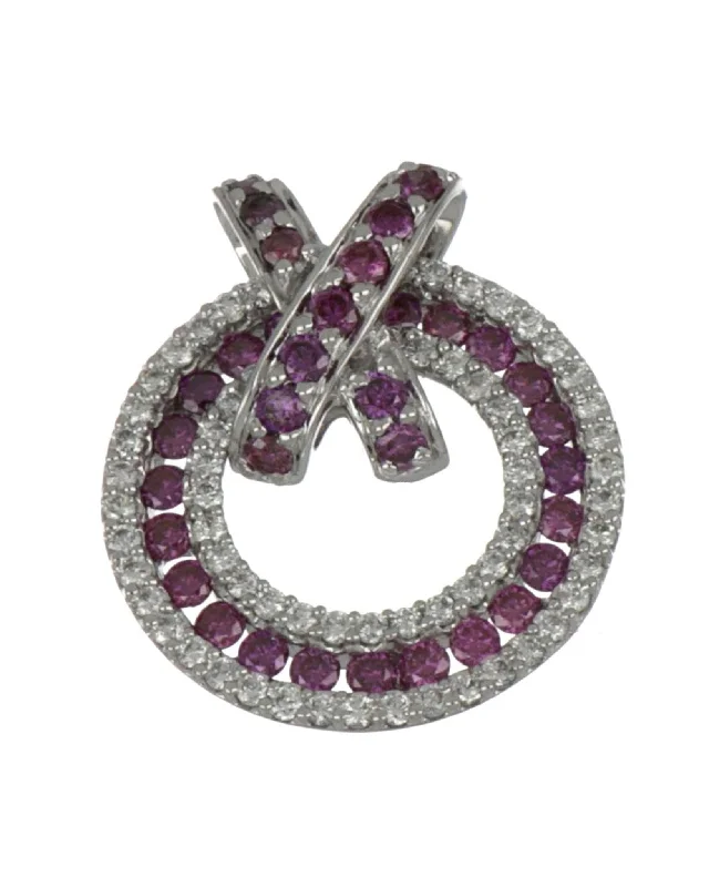 Purple Diamond Ladies Pendant (Purple Diamond 0.63 cts. White Diamond 0.35 cts.)