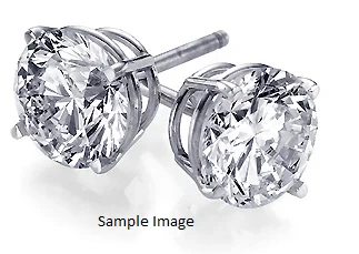 ROUND CUT DIAMONDS 1.40CTW STUDS