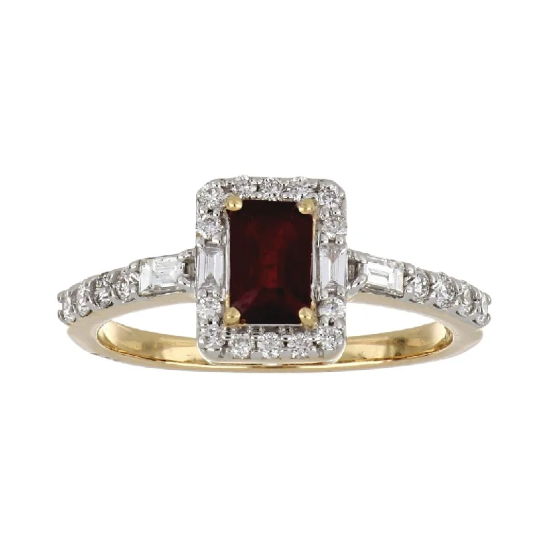 Ruby Ring (Ruby 0.73 cts. White Diamond 0.45 cts.)