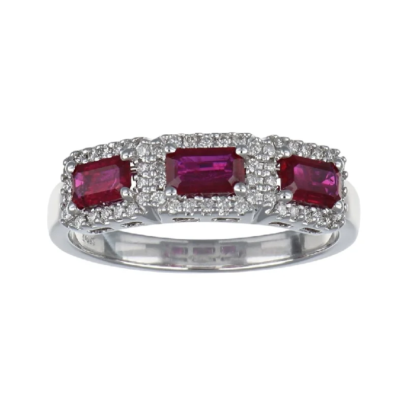 Ruby Ring (Ruby 0.8 cts. White Diamond 0.2 cts.)