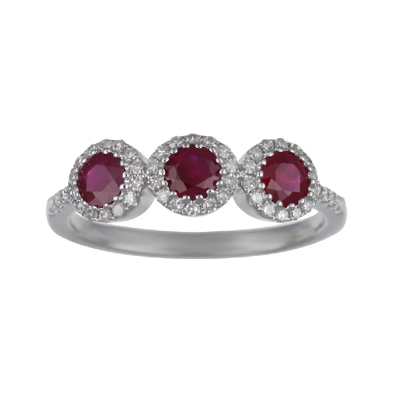 Ruby Ring (Ruby 0.9 cts. White Diamond 0.26 cts.)