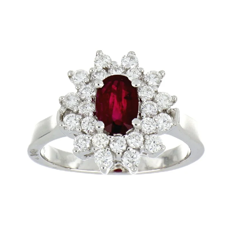 Ruby Ring (Ruby 0.95 cts. White Diamond 0.78 cts.)