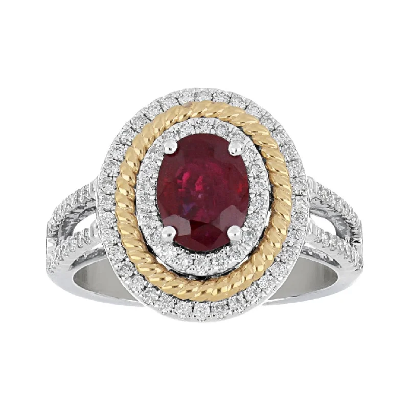 Ruby Ring (Ruby 1.27 cts. White Diamond 0.5 cts.)