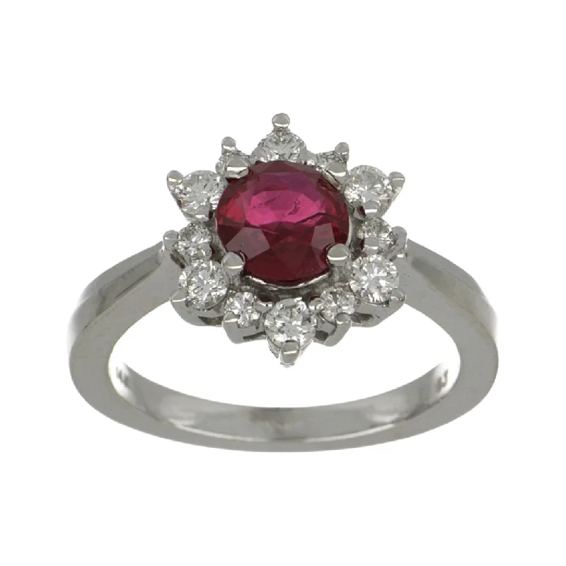 Ruby Ring (Ruby 1.31 cts. White Diamond 0.48 cts)