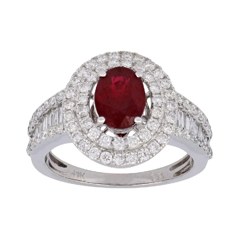 Ruby Ring (Ruby 1.44 cts. White Diamond 0.36 cts. White Diamond 0.79 cts.)