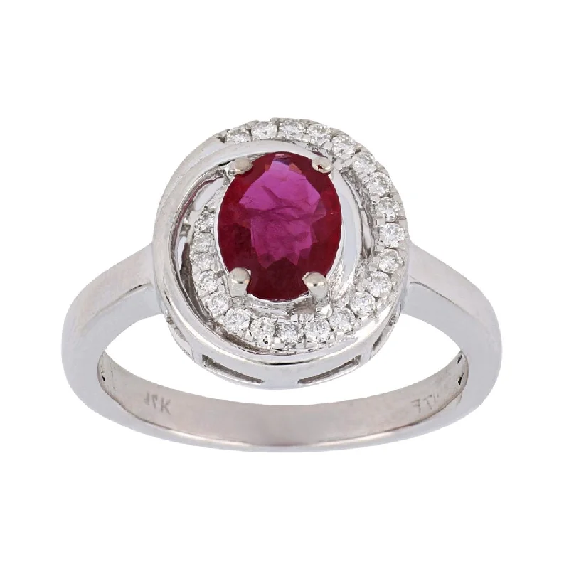 Ruby Ring (Ruby 1.61 cts. White Diamond 0.17 cts.)