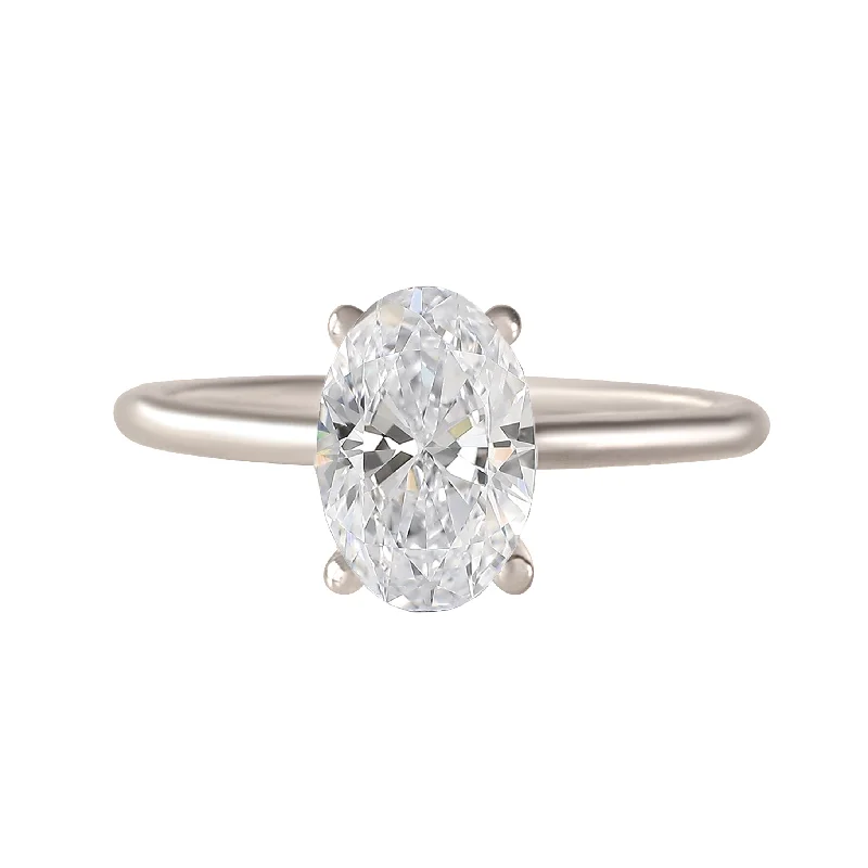 Solitaire Oval Diamond Classic Engagement Ring - Arya Oval