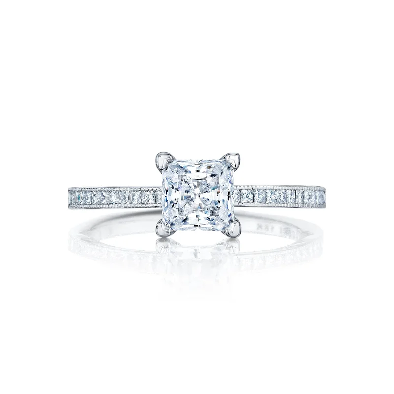 Tacori Sculpted Crescent Princess Solitaire Engagement Ring