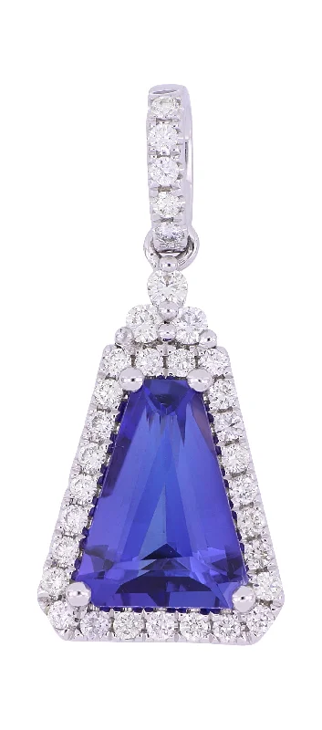 Tanzanite Ladies Pendant (Tanzanite 2.81 cts. White Diamond 0.44 cts.)