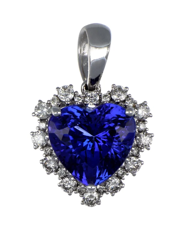 Tanzanite Ladies Pendant (Tanzanite 3.66 cts. White Diamond 0.37 cts. )