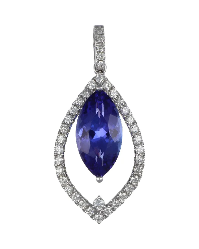 Tanzanite Ladies Pendant (Tanzanite 5.71 cts. White Diamond 0.67 cts.)