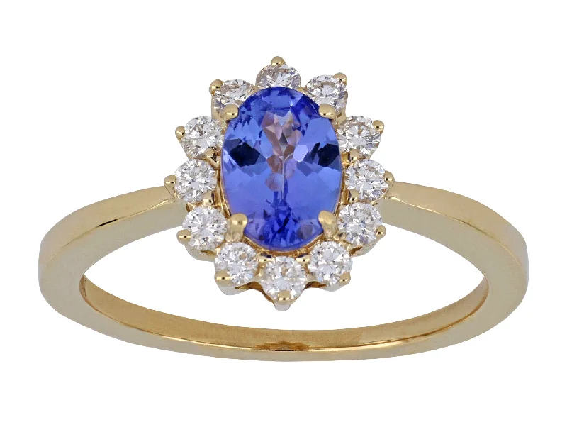 Tanzanite Ladies Ring (Tanzanite 1.09 cts. White Diamond 0.31 cts.)