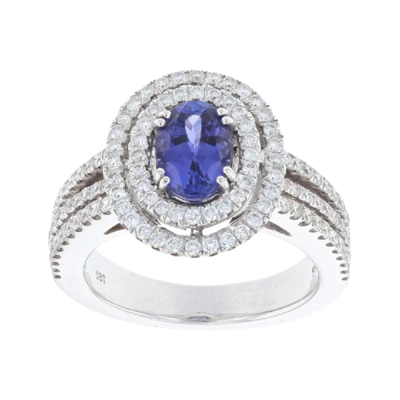 Tanzanite Ring (Tanzanite 1.17 cts. White Diamond 0.79 cts.)