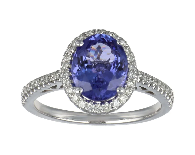 Tanzanite Ladies Ring (Tanzanite 2.62 cts. White Diamond 0.36 cts.)